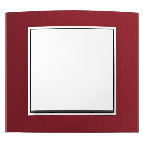 Berker B.3 Aluminum Red / Polar White Matt