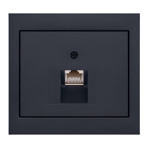 Berker K.1 Plastic Dust Protection Socket in Matt Anthracite