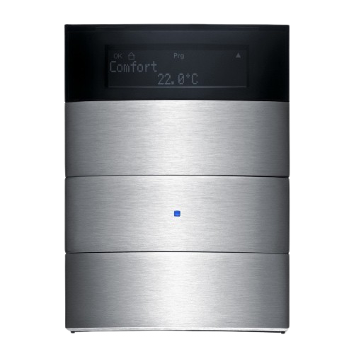 Berker B.IQ Push Button Thermostat Stainless Steel