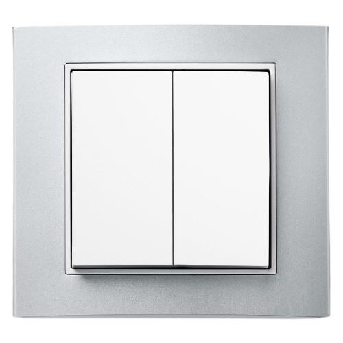 Berker B.3 Aluminum / Polar White Matt