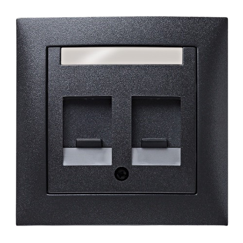 Berker S.1 Plastic Dust Protection in Matt Anthracite
