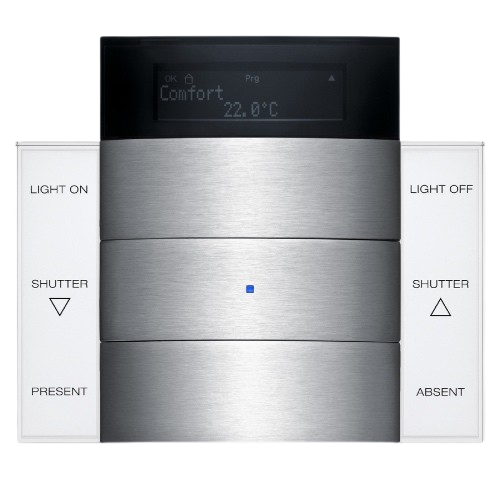 Berker B.IQ Push Button Thermostat Stainless Steel